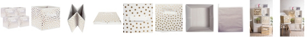 Design Imports Non-woven Polyester Cube Small Dots Square Set of 4